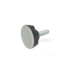 Ganter Star Knobs with Threaded Stud, Plastic 636.4-45-M8-30-DGR