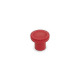 Ganter Knurled Knobs, Plastic, Threaded Bushing Brass 676-16-M3-RT