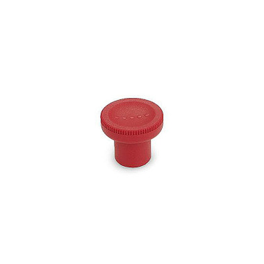 Ganter Knurled Knobs, Plastic, Threaded Bushing Brass 676-18-M4-RT