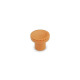 Ganter Knurled Knobs, Plastic, Threaded Bushing Brass 676-35-M6-OR