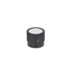Ganter Control Knobs, Aluminum, Black Anodized 726.1-27-B6-B-1