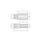 Sonic Llave de vaso de impacto 3/4’’, hexagonal, larga, 48mm 3459048 Miniatura