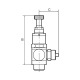 Riegler Microregulador de presión, conector rápido G 1/8, cerradura. 6/4 107040 Miniatura