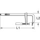 KS Tools Sargento de tornillo con mango de madera 1000/120mm 145.0126 Miniatura