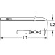 KS Tools Sargento de tornillo con mango de madera 1000/120mm 145.0232 Miniatura