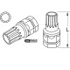 KS Tools Micro bit dentado múltiple 5mm 503.8152 Miniatura