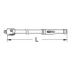 KS Tools 3/8 Mango insertable articulado CHROMEplus, 450 mm 918.3701 Miniatura