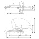 AMF 6848HJ-4 Tensor de bloqueo horizontal con mango naranja 557407 Miniatura