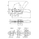 AMF Abrazadera horizontal No.6830B 0 base horizontal negra 90423 Miniatura