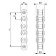 AMF Cadena de rodillos 6540K-M24-2000 376764 Miniatura