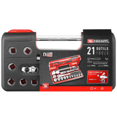 FACOM 1/2 6P SOCKETS SET+LOCKING RAT SL.DBOX500PB