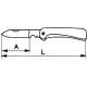 BAHCO Cuchillo profesional, mango de 1 componente, 220 mm 1446 Miniatura