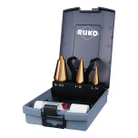 Ruko Jeux de forets coniques HSS-TiN, en cassette ABS 101020TRO Vignette Ruko Jeux de forets coniques HSS-TiN, en cassette ABS 101020TRO