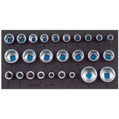 GEDORE Jeu de douilles 1/2 dans le module Check-Tool 1500 CT1-19 IS