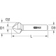 KS Tools Forets aléseurs HSS Co 5 90°, 5,8 mm 336.0121 Vignette