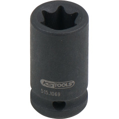 KS Tools 1/4 Douilles à chocs Torx E, courtes , E10 515.1069