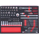 KS Tools SCS 1/4+3/8+1/2 Module de douilles, 90 pcs, modules système 1/1 711.0090 Vignette