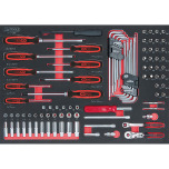 KS Tools SCS 1/4 Module de douilles, 95 pcs, modules système 1/1 711.1095