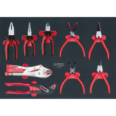 KS Tools SCS Module de pinces, 9 pcs, modules système 1/3 711.5009