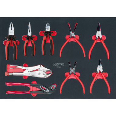 KS Tools SCS Module de pinces, 9 pcs, modules système 1/3 711.5009