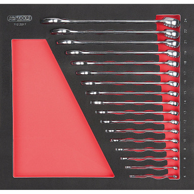 KS Tools SCS Module de clés mixtes, 17 pcs, modules système 2/3 712.2017