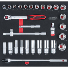 KS Tools SCS 1/2 Module de douilles, 30 pcs, modules système 2/3 712.6030