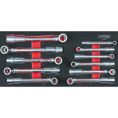 KS Tools SCS Module de clés à pipe débouchées, 11 pcs, modules système 1/3 713.2011
