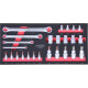 KS Tools SCS Torx-E Module d’outils profilé, 25 pcs, modules système 1/3 713.2025 Vignette