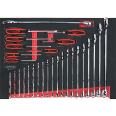 KS Tools SCS Module de clés mixtes coudées CHROMEplus, 29 pcs, modules système 1/1 781.2029