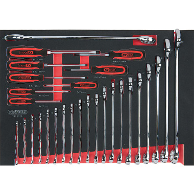 KS Tools SCS Module de clés mixtes coudées CHROMEplus, 29 pcs, modules système 1/1 781.2029