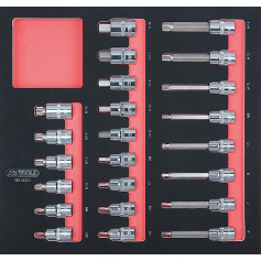 KS Tools SCS CHROMEplus 1/2 Module de douilles, 23 pcs, modules système 2/3 782.0023