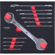 KS Tools SCS Module de clés à fourche CHROMEplus, 11 pcs 6-41mm, modules système 2/3 782.3011 Vignette