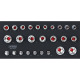 KS Tools 1/2 SCS Module de douilles CHROMEplus, 26 pcs, modules système 1/3 783.0026 Vignette