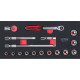 KS Tools SCS CHROMEplus 3/8 Module de douilles, 17 pcs, modules système 1/3 783.1017 Vignette
