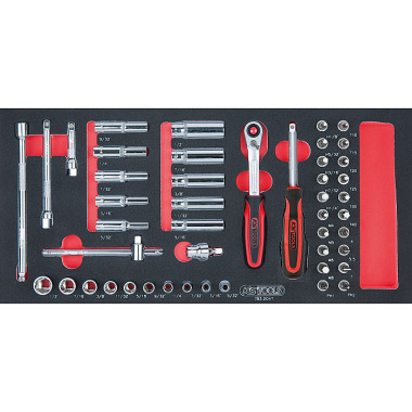 KS Tools SCS CHROMEplus 1/4 CHROMEplus Module de douilles,47 pcs, modules système 1/3 783.2047