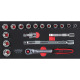 KS Tools SCS CHROMEplus 1/2 Module de douilles, 18 pcs, modules système 1/3 783.3018 Vignette