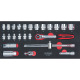 KS Tools SCS CHROMEplus 3/8 Module de douilles, 25 pcs, modules système 1/3 783.3025 Vignette