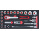 KS Tools SCS CHROMEplus 1/2 Module de douilles, 24 pcs, modules système 1/3 783.4024 Vignette