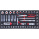 KS Tools SCS CHROMEplus 3/8 Module de douilles, 46 pcs, modules système 1/3 783.4046 Vignette