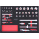 KS Tools SCS 1/4+1/2 Module de douilles, 58 pcs, modules système 1/1 711.0058 Vignette