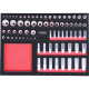 KS Tools SCS 1/4+3/8+1/2 Module de douilles, 75 pcs, modules système 1/1 711.1075 Vignette