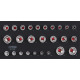 KS Tools SCS CHROMEplus 1/2 Module de douilles, 26 pcs, modules système 1/3 783.4026 Vignette