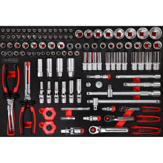 KS Tools SCS 1/4+3/8+1/2 Module de douilles, 111 pcs, modules système 1/1 811.0111