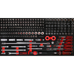 KS Tools SCS 1/4+3/8 Module de douilles, 213 pcs, modules système 1.1/3 813.0213