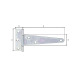 GAH Alberts Box hinge, disp., hinge LxW 70x22.5, strap LxW 125x33.5 mm 347321 Miniatura