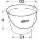 KS Tools Secchio in plastica,11l,elastico 140.0037 Miniatura