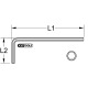 KS Tools Chiave maschio esagonale piegata BASIC,lunga,3/4 151.2735 Miniatura