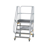 MUNK Platform stairs 60°, mobile, step width 1,000 mm 5 steps 600745