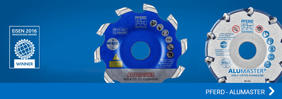 High Speed Disc ALUMASTER för vinkelslipare av Pferd - JÄRN 2016