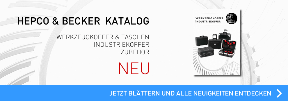 Hier geht es zum neuen Katalog von Hepco und Becker Werkzeugkoffer